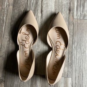 Sam Edelman Pointy Toe Nude Rodney Flats